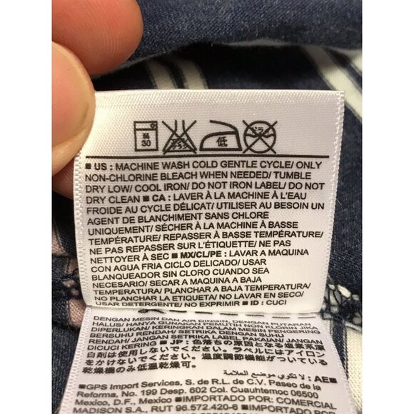 Old Navy Toddler Girls Size 2T T-Shirt Short Sleeve Striped Blue Pink New - Picture 6 of 6